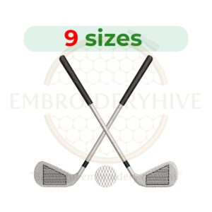 Buy Golf club machine embroidery design