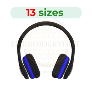 Buy Headphones Machine embroidery design