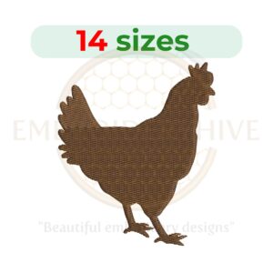 Buy Hen machine embroidery design