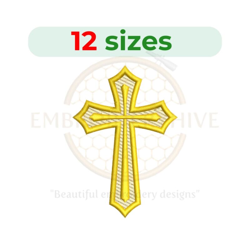 Buy holy cross machine embroidery design for Easter and religious projects