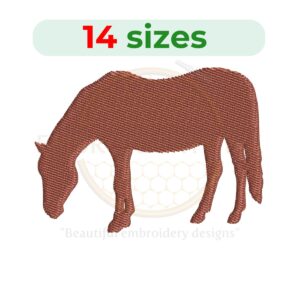 Horse machine embroidery design
