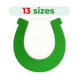 Horseshoe machine embroidery design