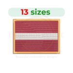 Latvia Flag Embroidery Design - Digital file for machine embroidery, 13 sizes from 1.5 to 7.5 inches."