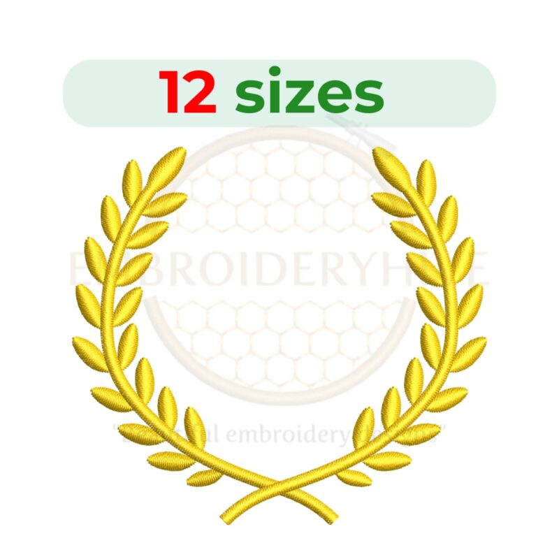 Buy Laurel Wreath Machine embroidery design