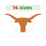 Long Horns Embroidery Design - Digital File for Embroidery Machines