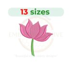 Lotus Embroidery Design - Digital File for Embroidery Machines
