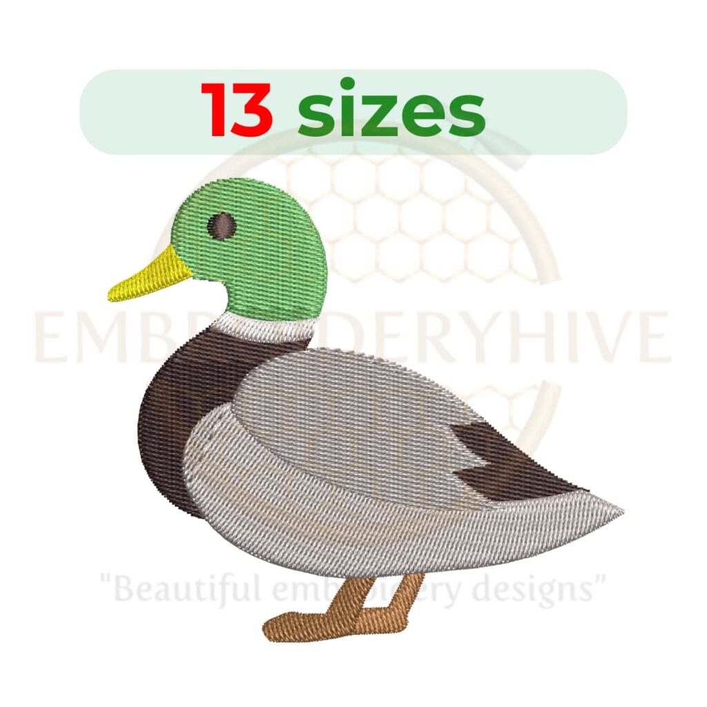Buy Mallard Duck machine embroidery design