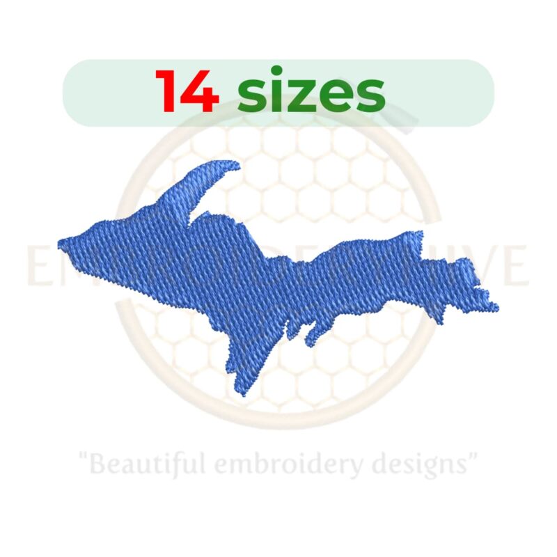 Buy Michigan Upper Peninsula machine embroidery design