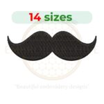 Buy Mustache machine embroidery design
