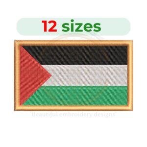 Buy Palestine Flag machine embroidery design