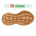 Peanut Embroidery Design - Digital File in 13 Sizes (1.5 to 7.5 inches width)