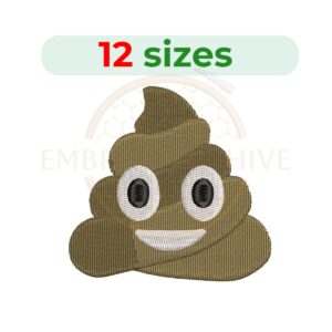 Buy Poop emoji machine embroidery design