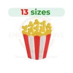 Popcorns Embroidery Design