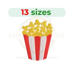 Popcorns Embroidery Design
