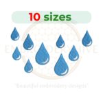 Buy Rain drop water machine embroidery design