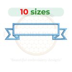 Buy Rectangle banner label machine embroidery design