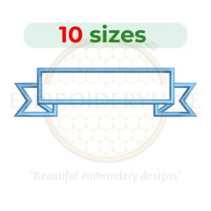 Buy Rectangle banner label machine embroidery design