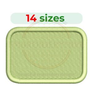 Buy Rectangle rounded machine embroidery design