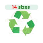 Recycle symbol embroidery design in 14 sizes for digital download
