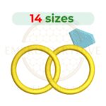 Buy rings machine embroidery design