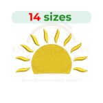 Rising Sun Embroidery Design - Digital File for Embroidery Machines