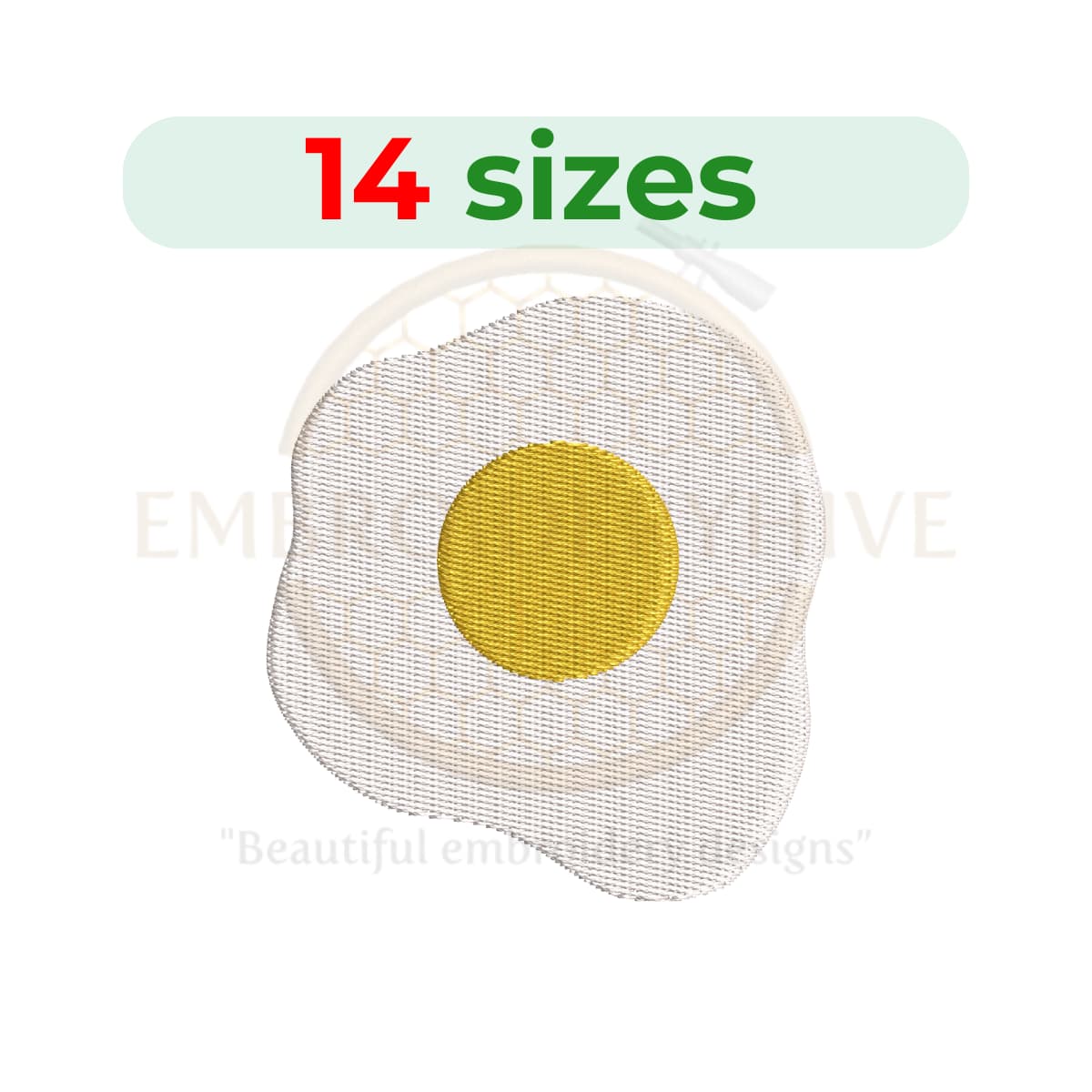 Buy Scrambled egg machine embroidery design