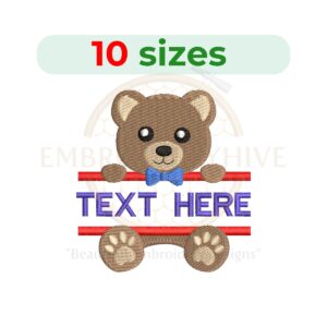 Buy Split teddy bear machine embroidery design