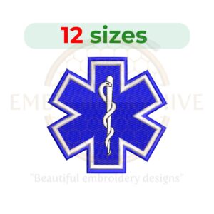 Buy Star of Life machine embroidery design
