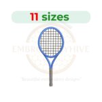 Tennis Racket Embroidery Design - Mini Tennis Racket for Sports-Themed Projects