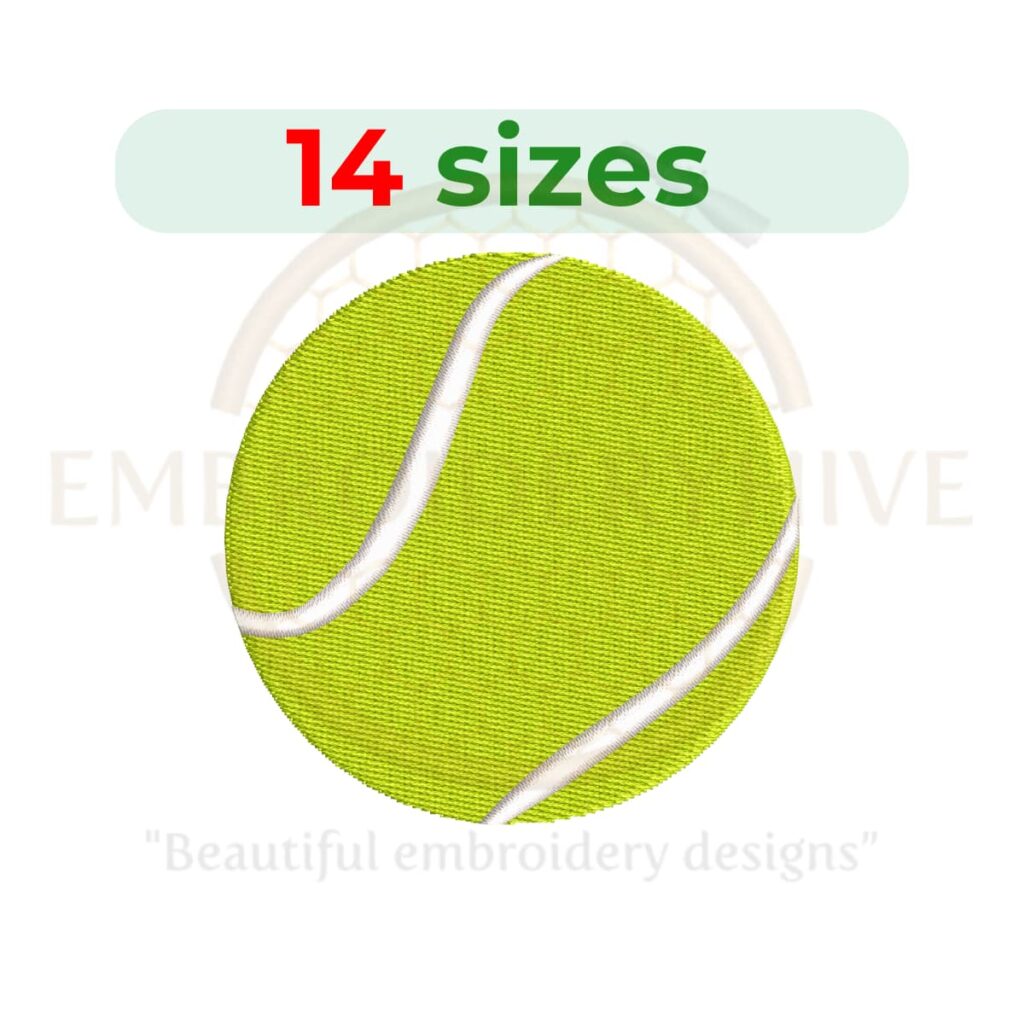 Buy Tennis ball machine embroidery design