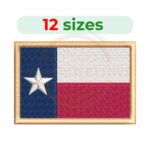 Buy Texas flag machine embroidery design