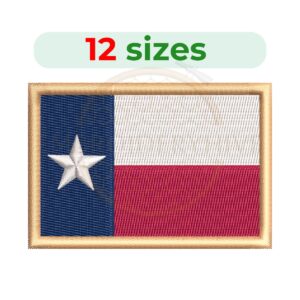 Buy Texas flag machine embroidery design