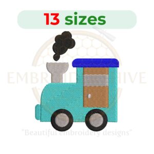 Buy Train engine machine embroidery design