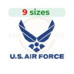 Buy US Air Force machine embroidery design