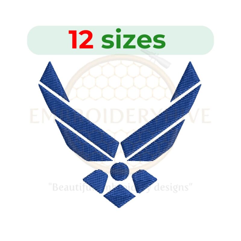 Buy USAF logo machine embroidery design