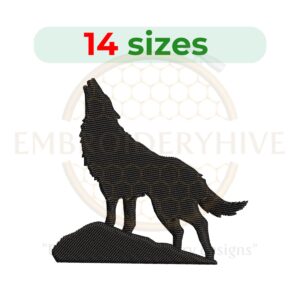 Buy Wolf machine embroidery design