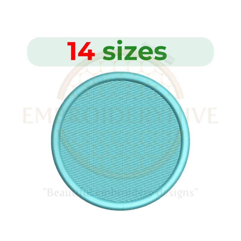 Buy Machine embroidery design of a filled circle