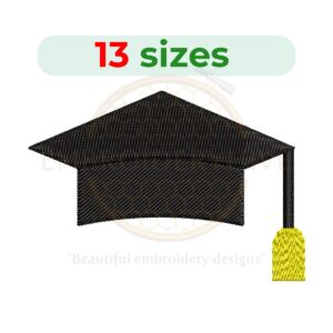 Buy Graduation Hat Machine Embroidery Design