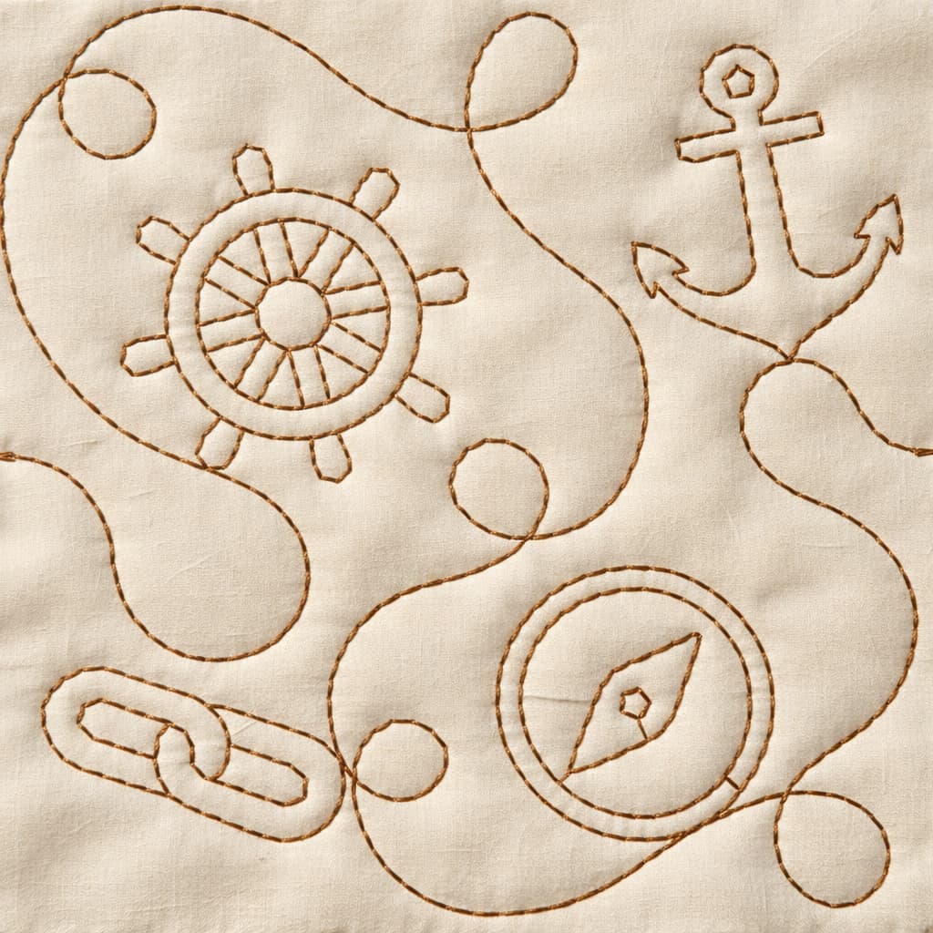 Helm Quilting Embroidery Design | Edge to Edge Quilt Block - Image 5