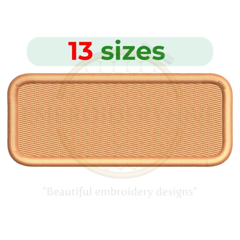 Buy Rounded rectangle machine embroidery design