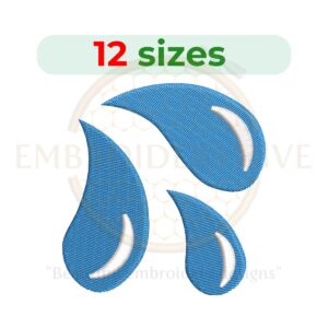 Buy Water droplets machine embroidery design