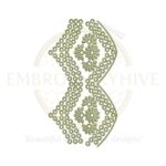 Border Embroidery Design (E-0725) – Digital Machine Embroidery File for Home Décor and Clothing (3.79" x 7.03")