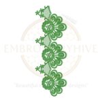 Border Embroidery Design (E-0715) – Elegant Home Décor Embroidery for Tablecloths, Bedsheets, Dresses, and More (2.55" x 7.30")