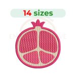 Pomegranate Embroidery Design – 14 Sizes Digital Machine Embroidery File