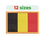 Belgium Flag Embroidery Design – 12 Sizes Digital Machine Embroidery File