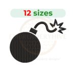bomb embroidery design