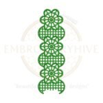 Flower Border Embroidery Design E-0750 – Decorative floral embroidery for home linens and clothing