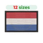 Netherlands Flag Embroidery Design – 12 Sizes Digital Machine Embroidery File
