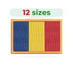 Romania Flag Embroidery Design – 12 Sizes Machine Embroidery Download File