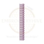 Narrow Flower Border Embroidery Design E-0774 – Elegant floral edge pattern for machine embroidery